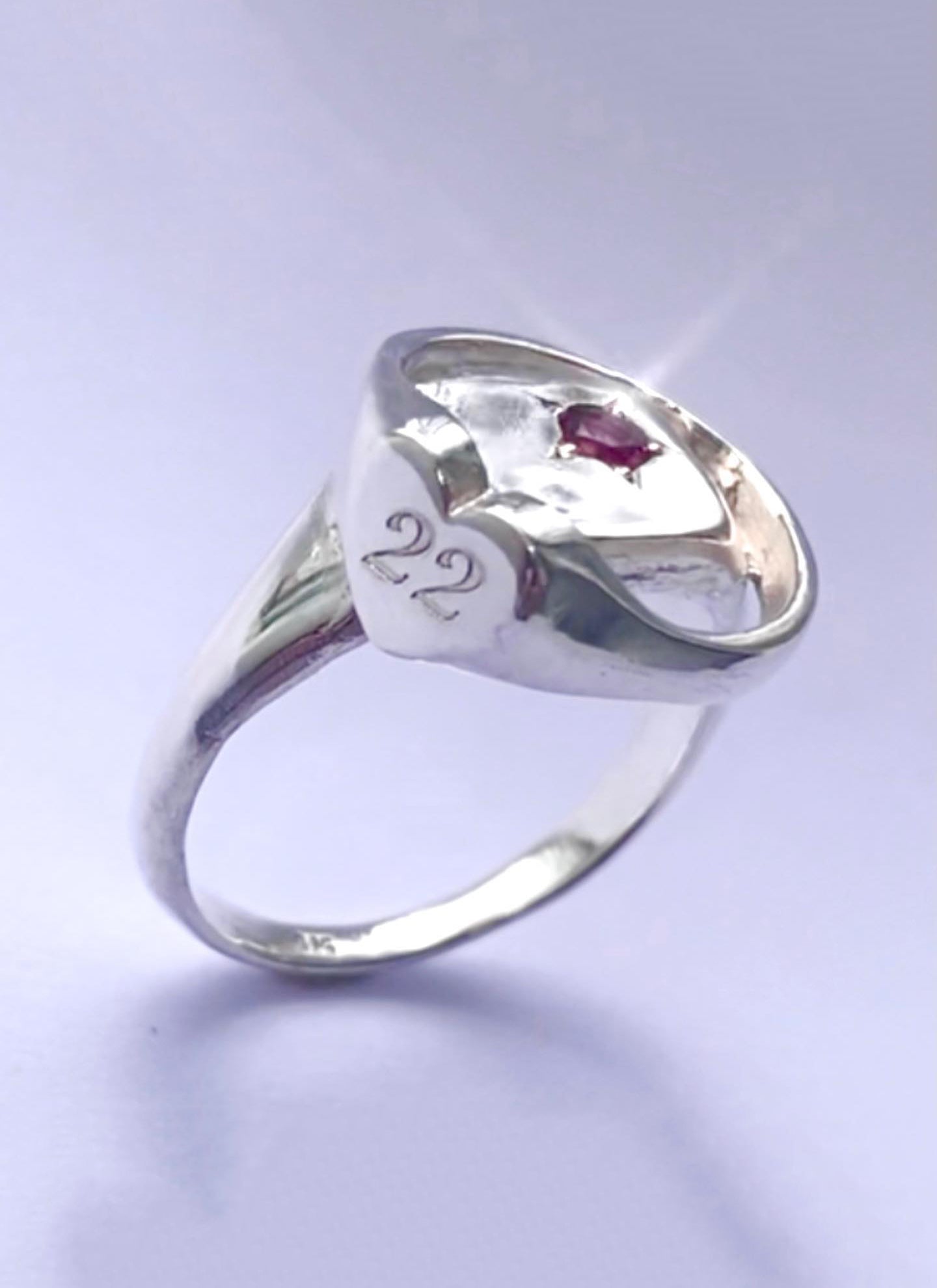 Crossed Lovers Ring - Silver