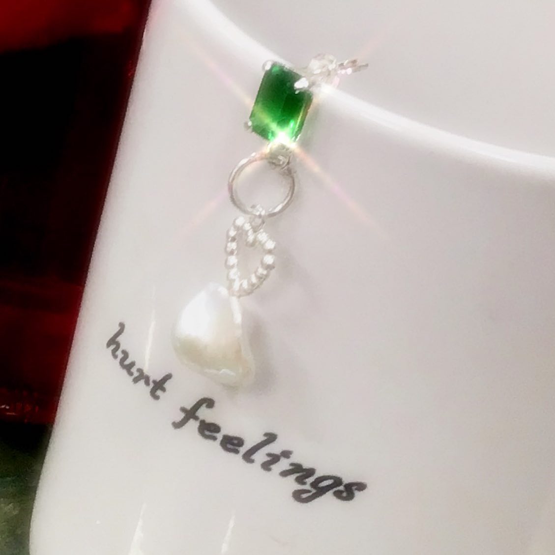 Pocket Pearl Earring - Green - Wholesale