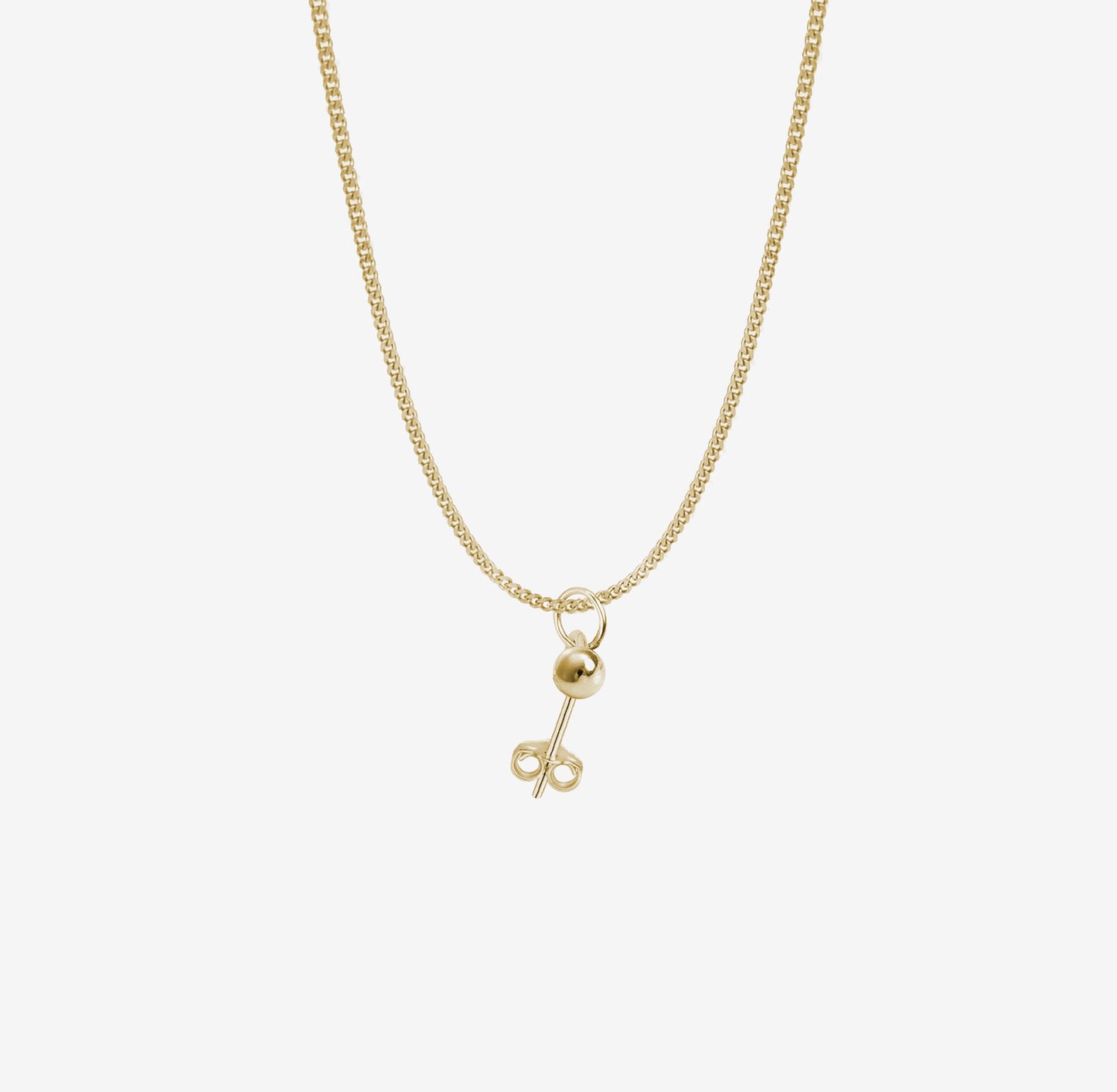 Stud Earring Pendant - Gold