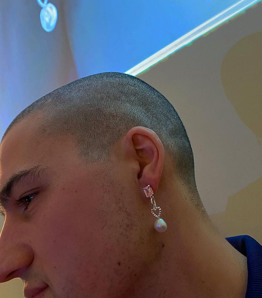 Pocket Pearl Earring - Pink - Wholesale