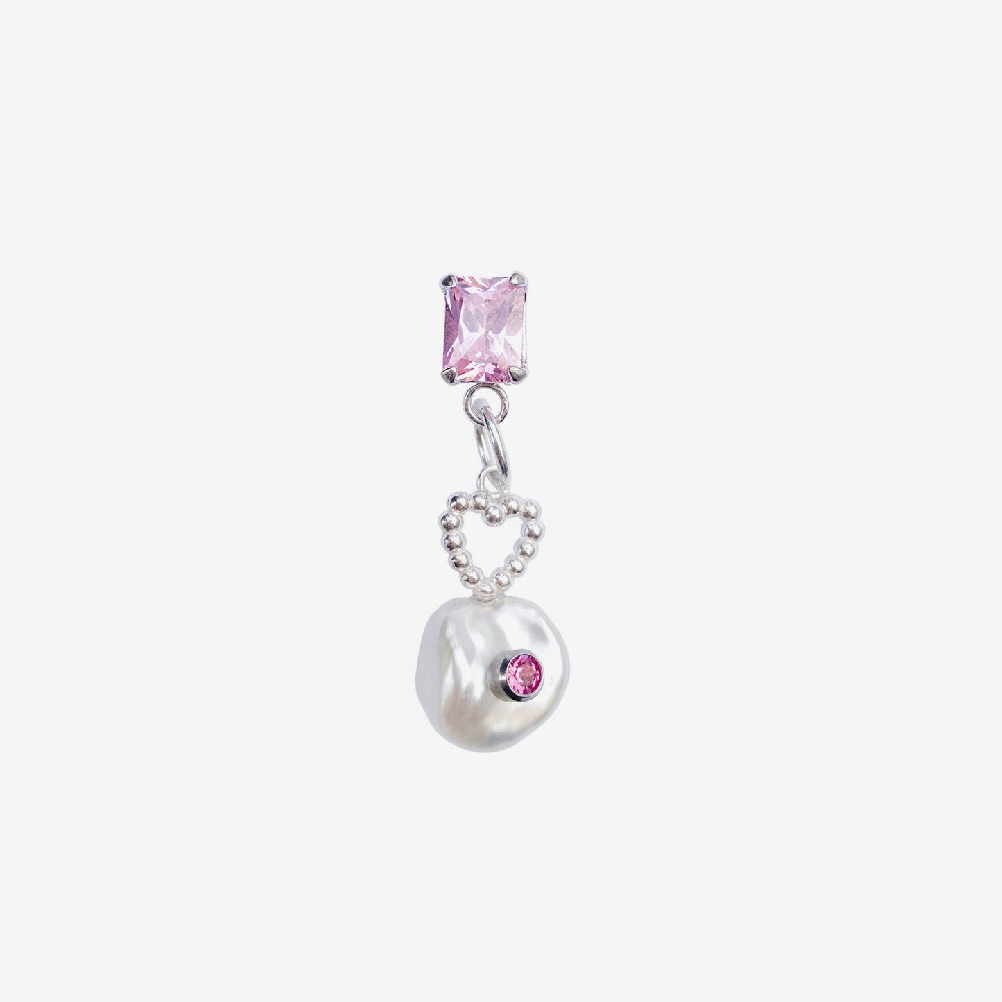Polly Pearl Earring - Pink - Wholesale