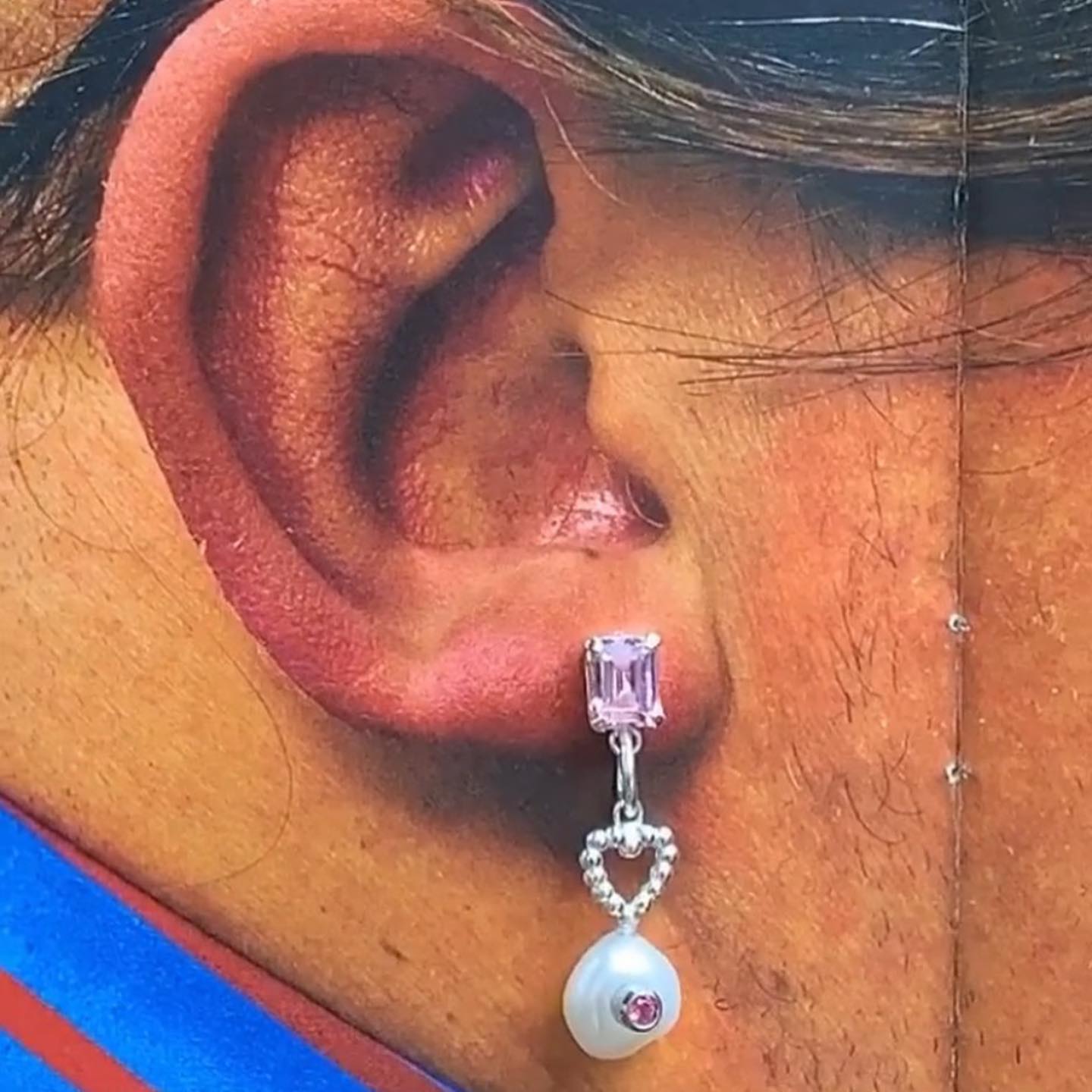 Polly Pearl Earring - Pink - Wholesale