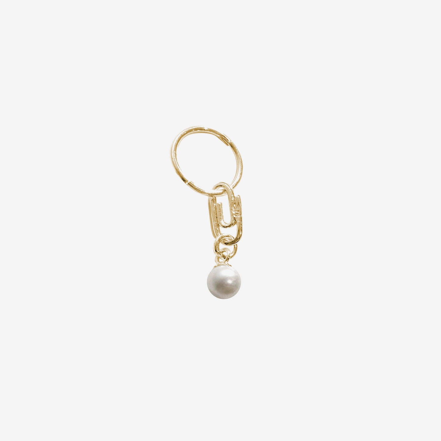 Paperclip Pearl Sleeper - Gold - Wholesale