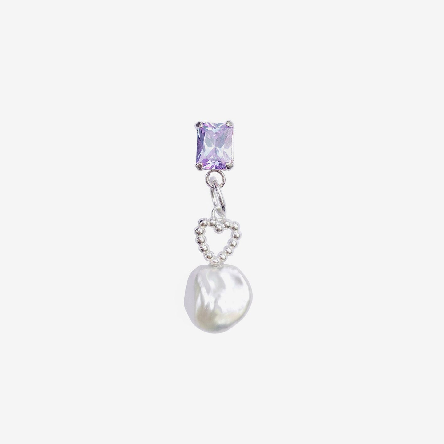 Pocket Pearl Earring - Purple - Wholesale